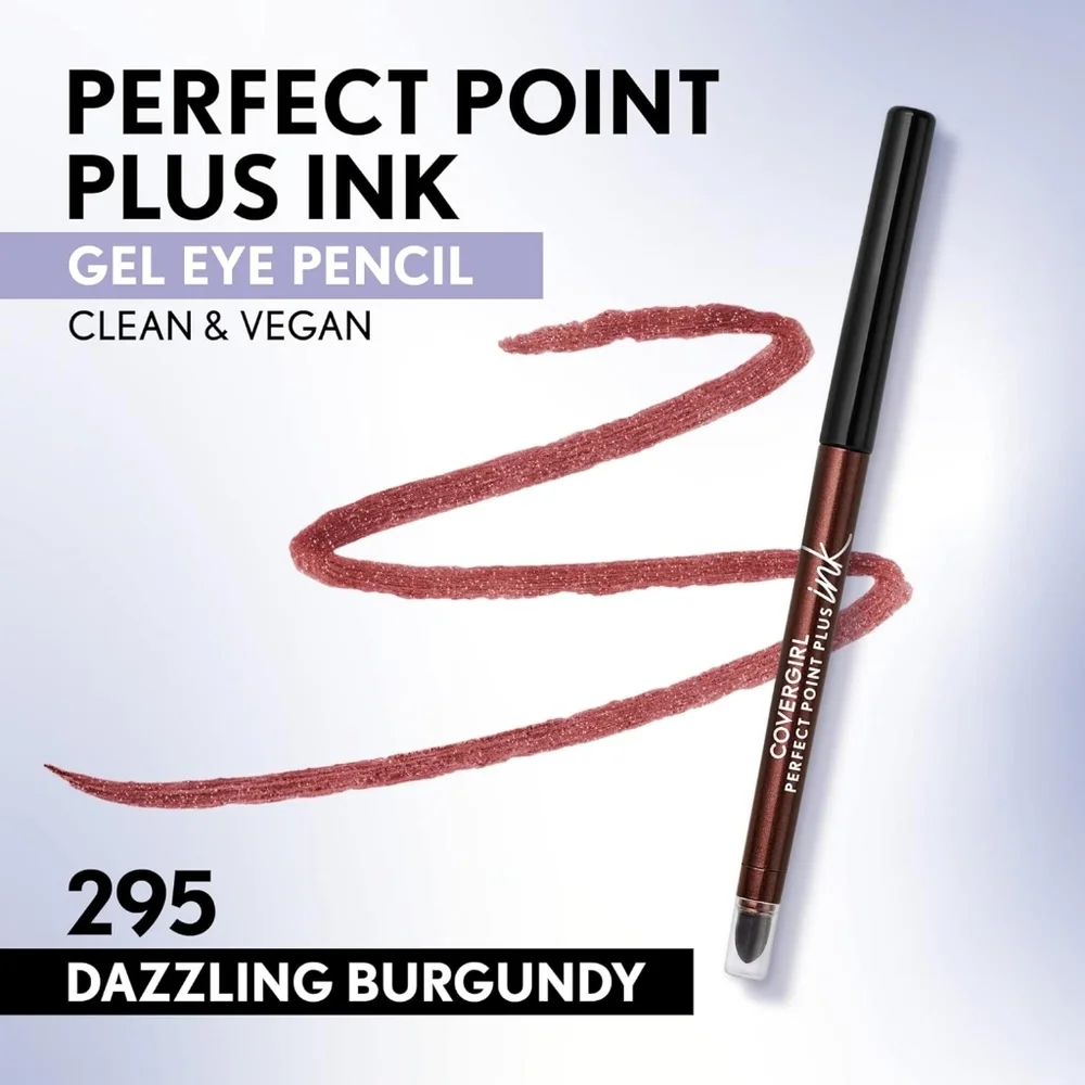 CoverGirl Perfect Point Plus Ink Gel Eye Pencil, 295 Dazzling Burgundy